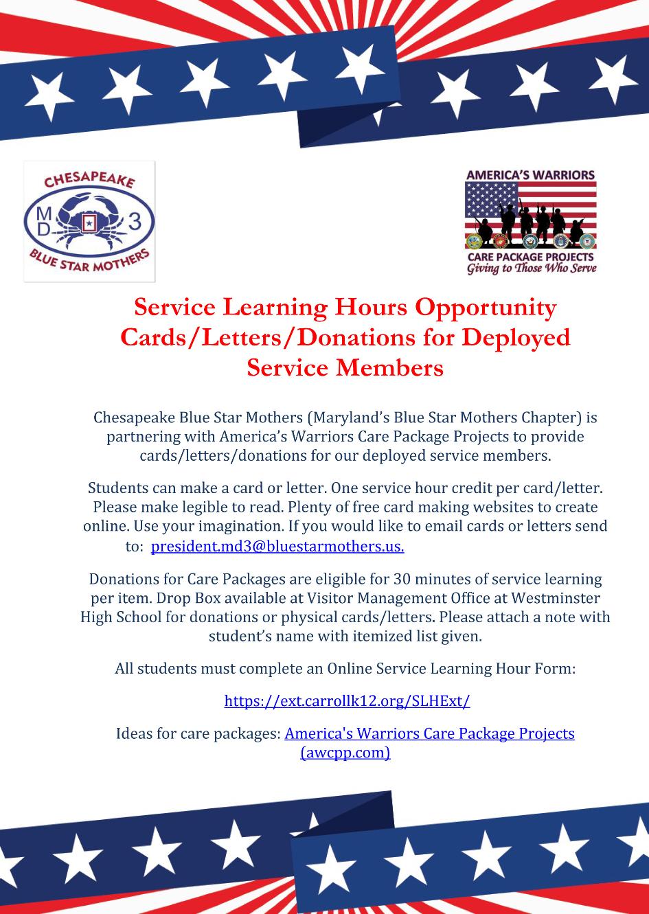 America's Warriors Care Package Projects